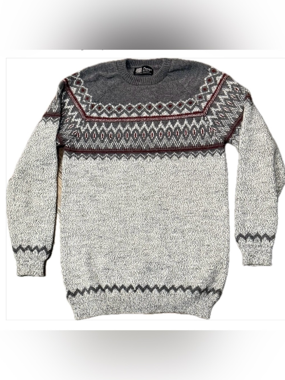 Chasqui Alpaca Wool Nordic Sweater Sz L